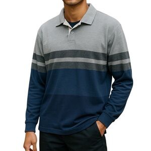 Vintage 90’s BUM Equipment Long Sleeve Rugby Style T-Shirt Men’s Size L